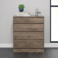 Prepac Astrid 4-Drawer Chest, Drifted Gray