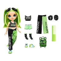 Rainbow High Jr High Jade Hunter - poupée-mannequin VERTE de 9 po (23 cm)