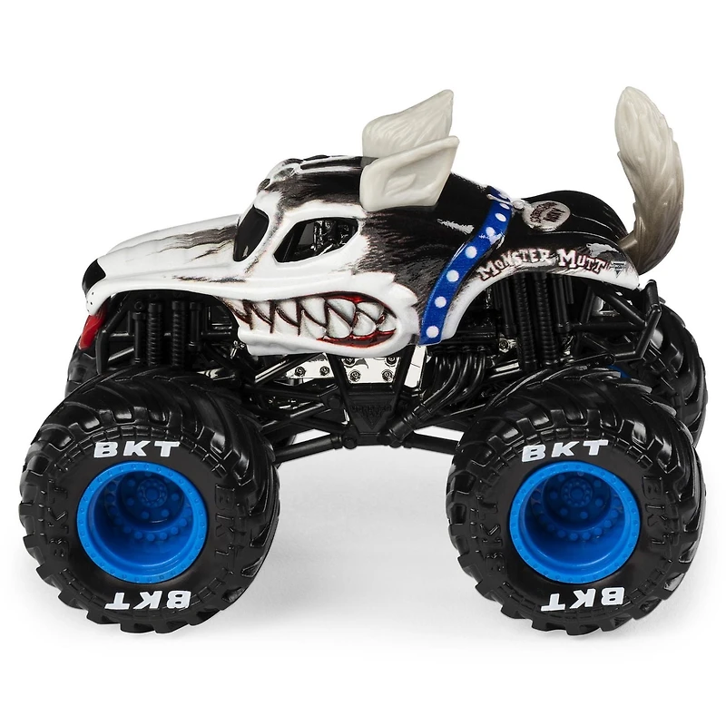 Monster Jam, Coffret de 2 véhicules authentiques Monster Mutt Dalmatian vs Huskey, Monster trucks en métal moulé à l'échelle 1:64