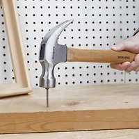 WorkPro 16 Oz Wooden Claw Hammer, Wood Handle
