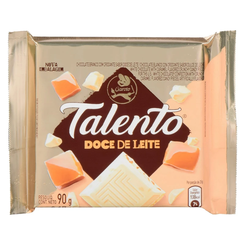 Garoto Talento White Chocolate with Crunchy Dulce de Leche Bar