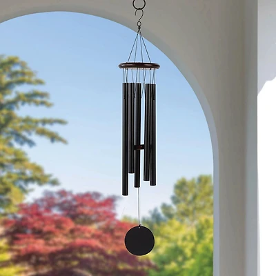Hometrends 30" Classic Black Metal Outdoor Wind Chime