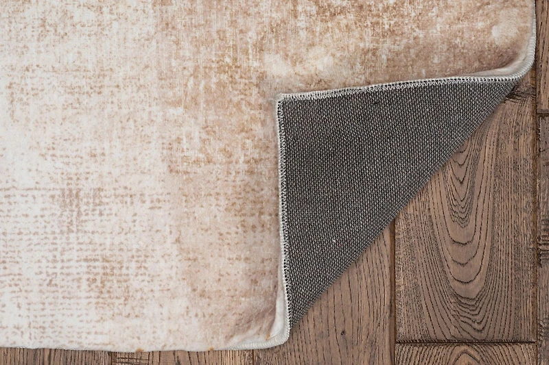 Tapis d'appoint Motif Faux Lapin Simone ivoire & beige de 3 pi x 5 pi