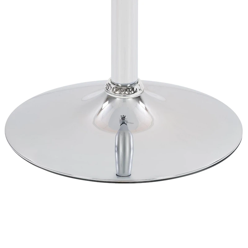 CorLiving Maya Round Adjustable Height Indoor Bar Table with Swivel and Metal Pedestal Base