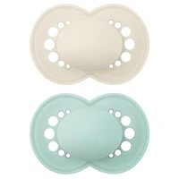 Suce MAM Original Matte (emballage de deux, 1 boîtier de stérilisation), suces 6 mois et plus, sucettes bébé unisexes, meilleure suce pour les bébés allaités, boîtier de stérilisation