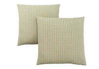 Monarch Specialties Oreillers, Lot De 2, 18 X 18 Carré, Encart Inclus, Jeté Décoratif, Accent, Sofa, Canapé, Chambre À Coucher, Polyester, Hypoallergénique, Vert, Moderne