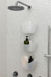 Bask Shower Caddy White/Nickel