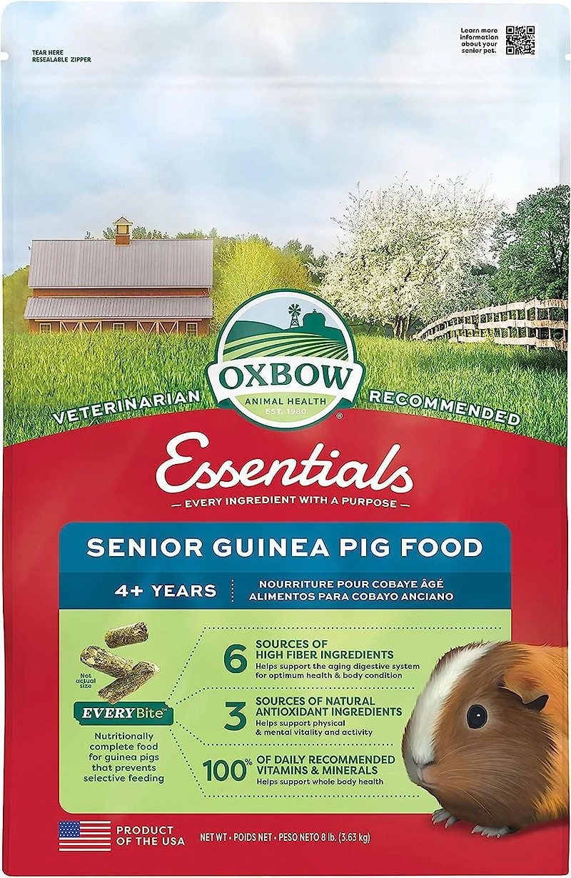 Oxbow Essentials Senior Guinea Pig Food, 8lb