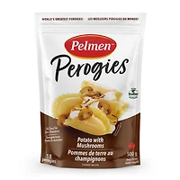 Pelmen Pommes de terre au champignons Perogies, 500g Sachet LES MEILLEURS PEROGIES DU MONDE!