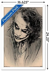 DC Comics Movie - The Dark Knight - The Joker - Sketch Wall Poster, 14.725" x 22.375"