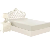 Drap-housse en bambou massif, ultra doux et soyeux, couleur argent, pour toutes les saisons