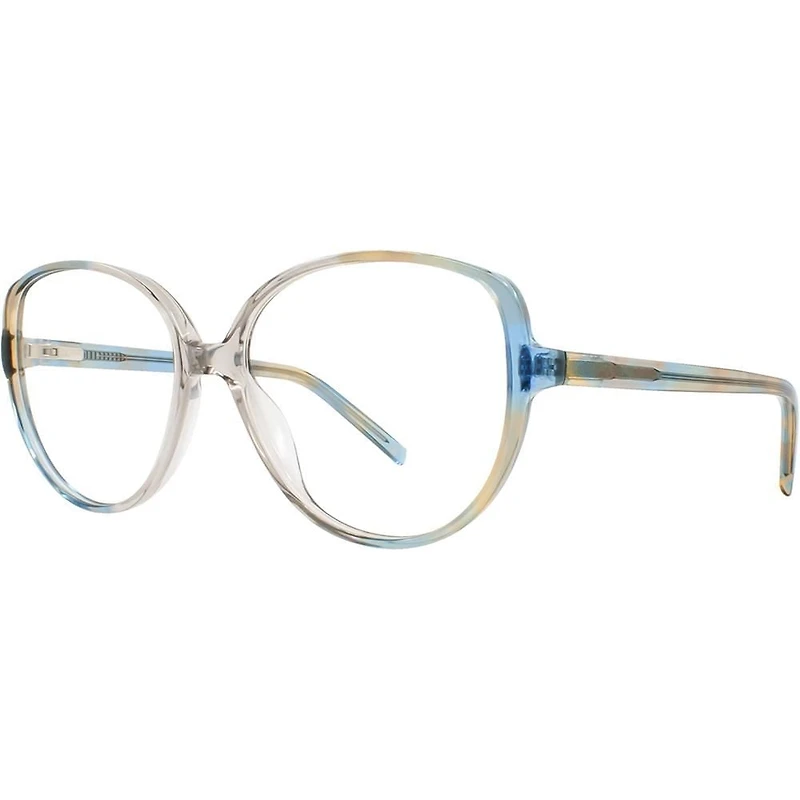 Flat Earth FE5883 Blue/Tan Crystal Eyeglass Frame
