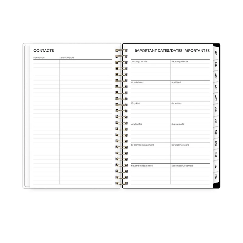 2025 Weekly Monthly Planner, 5 x 8, Blue Sky, Naveah, 5x8 Weekly/Monthly Planner