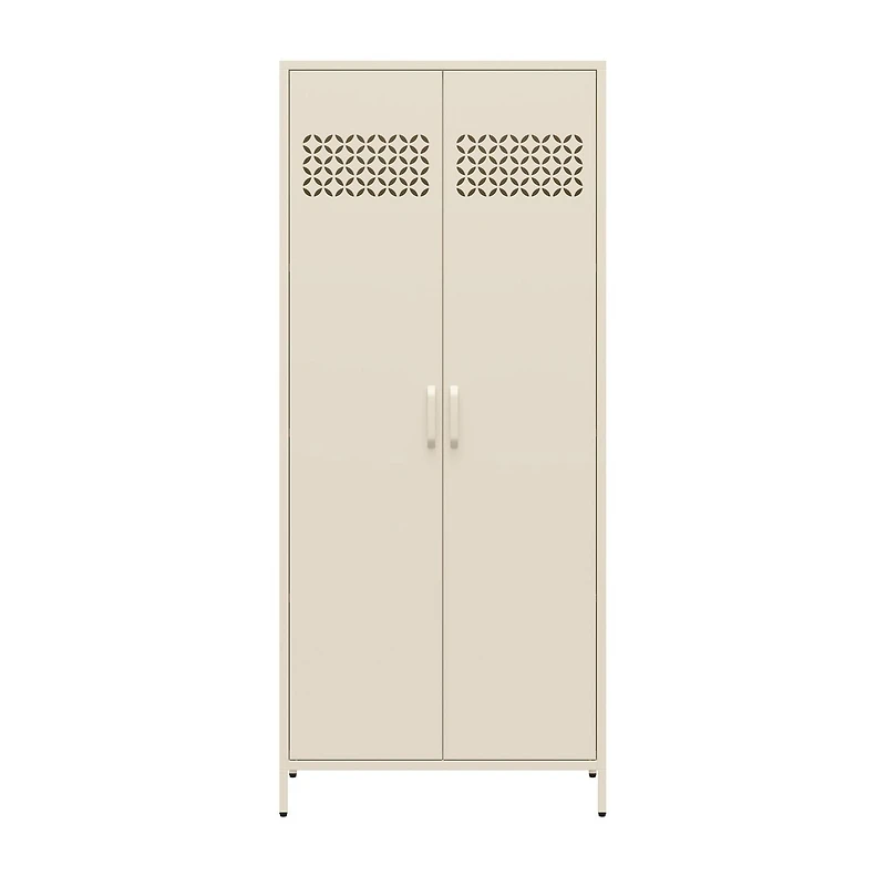Mr. Kate Annie Tall Metal 2 Door Cabinet, Parchment