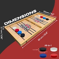 Tradeopia Fast Sling Puck Game - 58 x 30 cm, with 3 swappable Gates