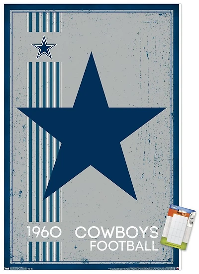 NFL Dallas Cowboys - Retro Logo 14 Wall Poster, 22.375" x 34"