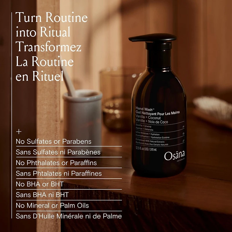Osana Naturals Ultra Moisture + Hydration Hand Wash in Vanilla + Coconut