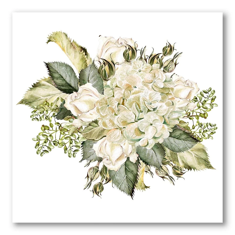 Designart Beau Bouquet Avec Hudrangea et Roses Art mural sur toile