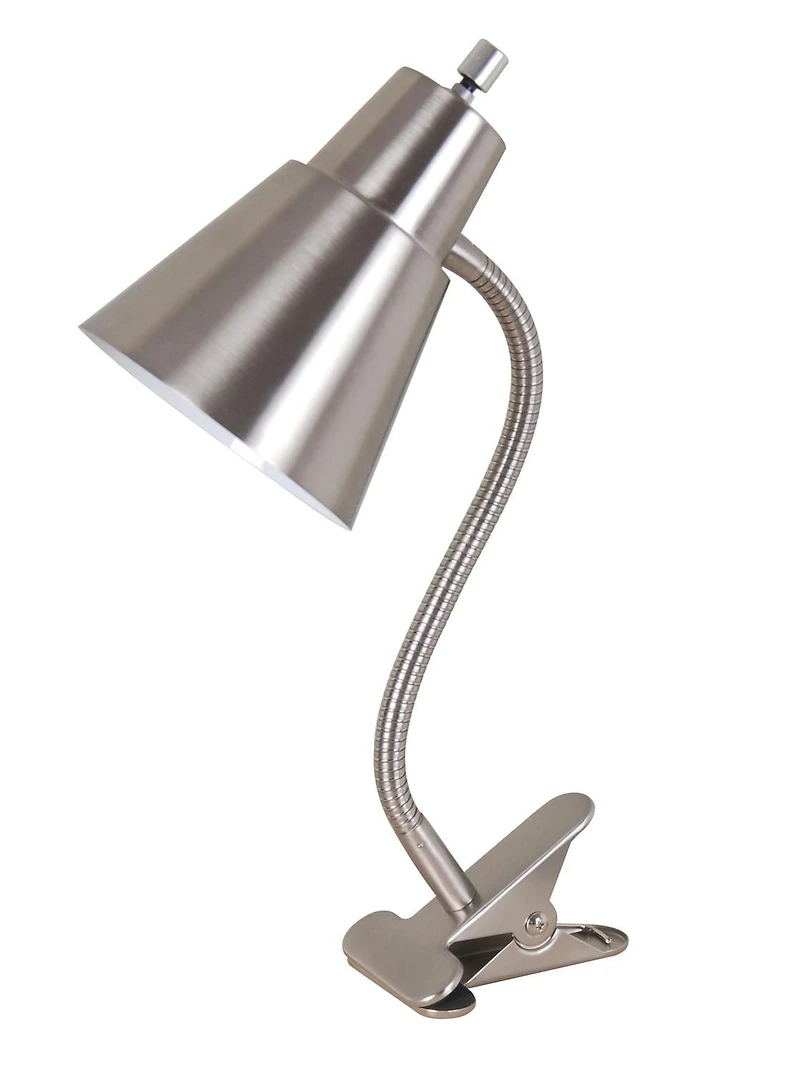 Lampe pince en acier brossé
