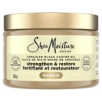 Masque Traitement Capillaire Fortifiant et Restaurateur SheaMoisture Huile de Ricin Noire de Jamaïque pour cheveux secs revitalisant en profondeur certifié sans cruauté 326g 340 g Masque Traitement