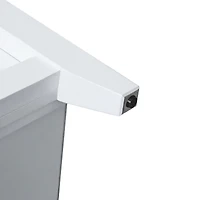 Homylin Modern Nightstand Metal Locker End Side Table Steel Bedside Storage Cabinet with Shelves Easy Assembly for Living Room Bedroom