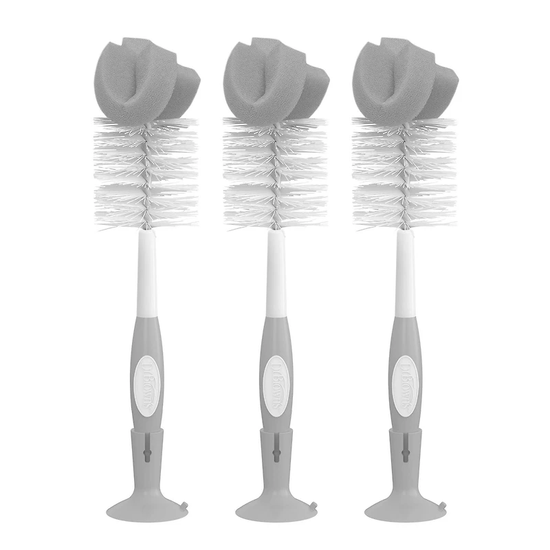 Brosse à bouteille de Dr. Brown's grey paquet de 3