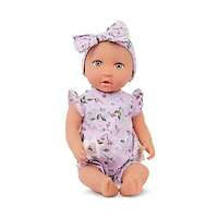 LullaBaby Baby Doll - Floral Outfit Blue Eyes & Fair Skin Tone