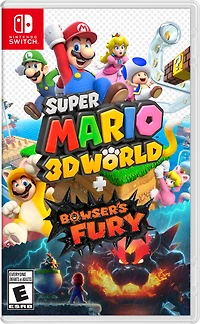 Nintendo Switch™ with Neon Blue and Neon Red Joy‑Con™ (New Box) PLUS Super Mario™ 3D World + Bowser’s Fury pour (Nintendo Switch)