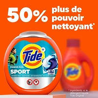 Capsules de détergent à lessive Tide Power Pods avec Febreze Sport, fraîcheur Febreze avec Sport Odor Defense 45CT