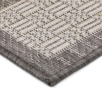 2-ft x 5-ft Fresco Tonal Weave, Grey Flatweave Mat