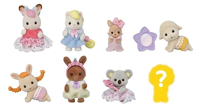 Baby Fun Hair Series Sacs à surprises Calico Critters, ensemble surprise comprenant une figurine de poupée et un accessoire