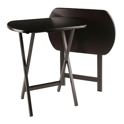 Winsome Cade 2-Pc Set Oversize Oblong Snack Table Coffe Finish