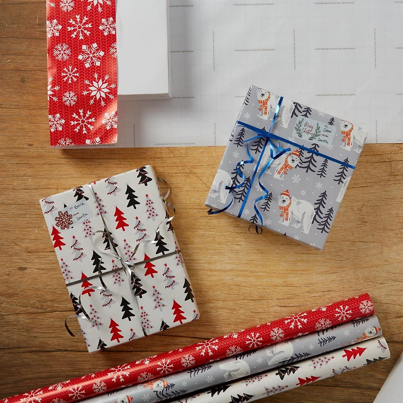 Étiquettes-cadeaux Peel 'N Stick à Thème Traditionnel des Fêtes, Étiquettes de Noël Autocollantes, Paillettes Irisées Embellies, 36 Unités
