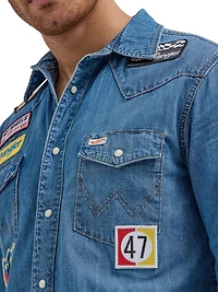 WRANGLER® x HOT WHEELS™ CHEMISE DE TRAVAIL EN DENIM POUR HOMMES