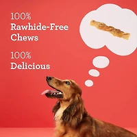 DreamBone Torsades Gonflées Enrobées de Poulet et Fabriquées avec un Arôme Véritable de Beurre d'Arachides, Offrez à Votre Chien une Délicieuse Gâterie à Mâcher Sans Cuir Brut, pour Tous les Chiens de 14 kg
