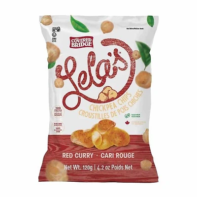 Covered Bridge - Lela's Chickpea Chips, 120g | Red Curry