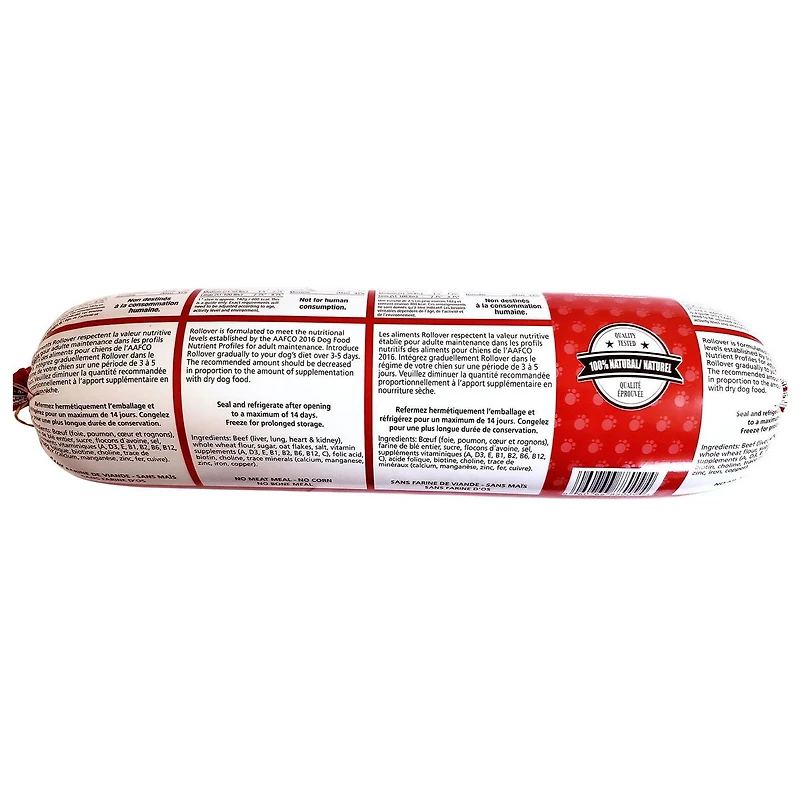 Rollover Beef Dog Food 500g