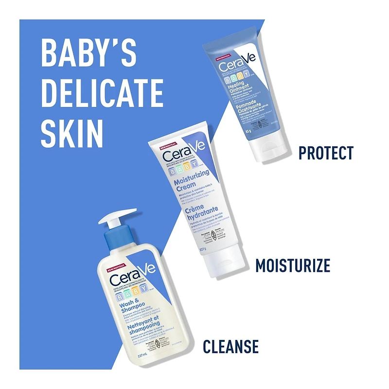 CeraVe Crème Hydratante pour Bébé, Crème Riche avec Céramides et Acide Hyaluronique, 227 g