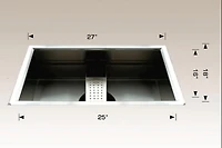 American Imaginations 27-in. W Stainless Steel Laundry Sink With 1 Bowl And 16 GaugeAI-34398