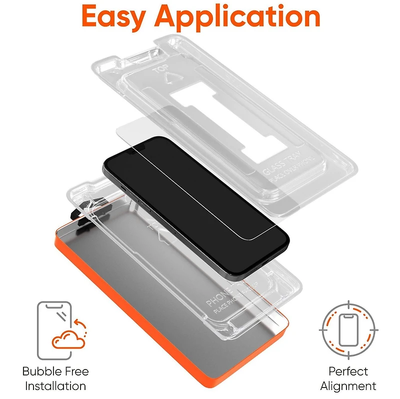 Protecteur d’écran en verre Corning onn. pour iPhone 15 Plus et iPhone 14 Pro Max