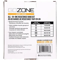 GoZone All-in-One Resistance Band Set – Multi-Colour, Includes ankle cuffs