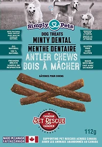 PRODUCT OF CANADA - Simply Pets Natural Antler Chews for Dogs, 2 Pack (112g)