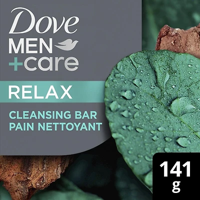 Dove Men+Care  Relaxing Eucalyptus Oil & Cedar Oil 4-in-1 Bar Plant Powered Cleansing Bar