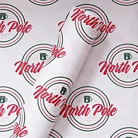 Papier d'emballage de Noël réversible blanc et rouge Holiday Time, 280 pieds carrés