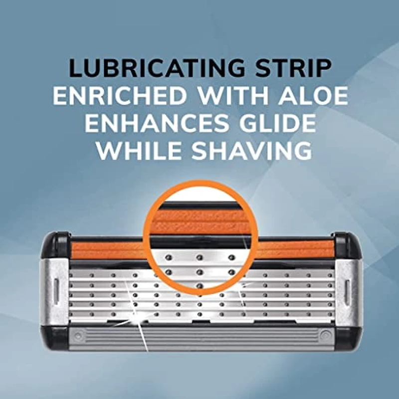 BIC Flex 5 Refillable Razors for Men, 5 Blade Razors Refills, 8 Razor Cartridges