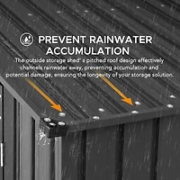 Sunjoy 10 ft. x 20 ft. Remise extérieure, abri de voiture, gris foncé