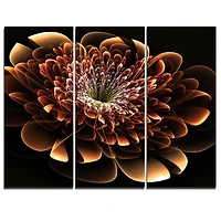 Design Art Brown Fractal Flower Floral Digital Art Canvas Art Print