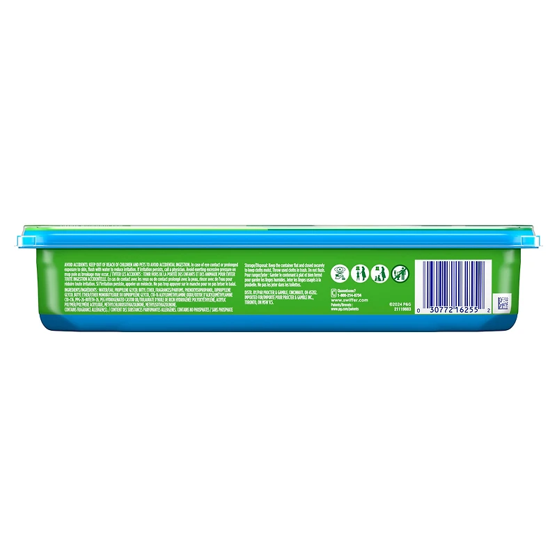 Recharge de coussins humides Swiffer Balayer + laver, nettoyant pour planchers, linges nettoyants, parfum Lavande 12 Unité