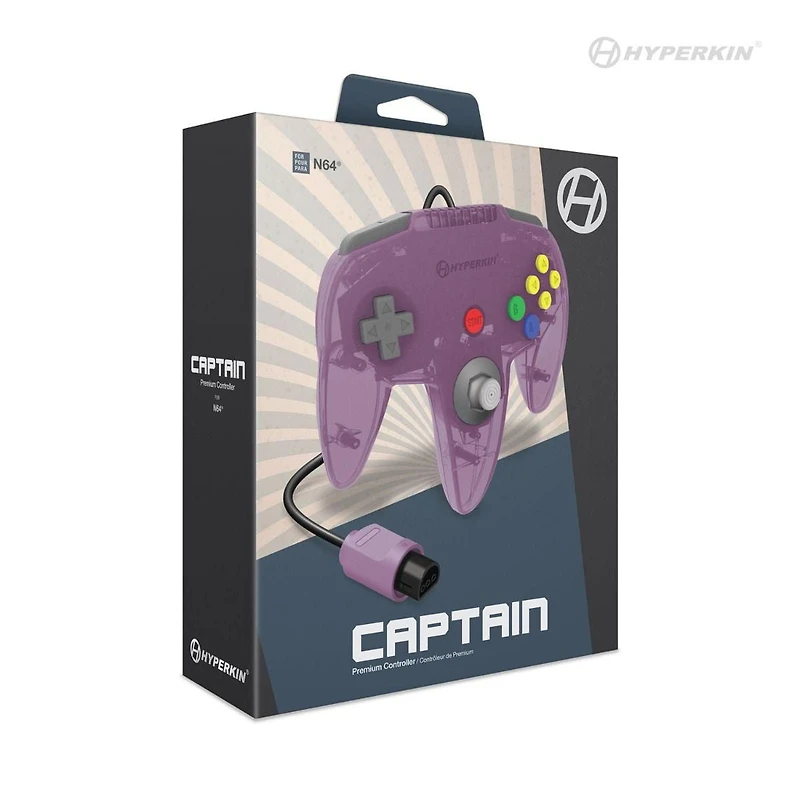 Manette Hyperkin Captain Premium pour N64® (violet améthyste)