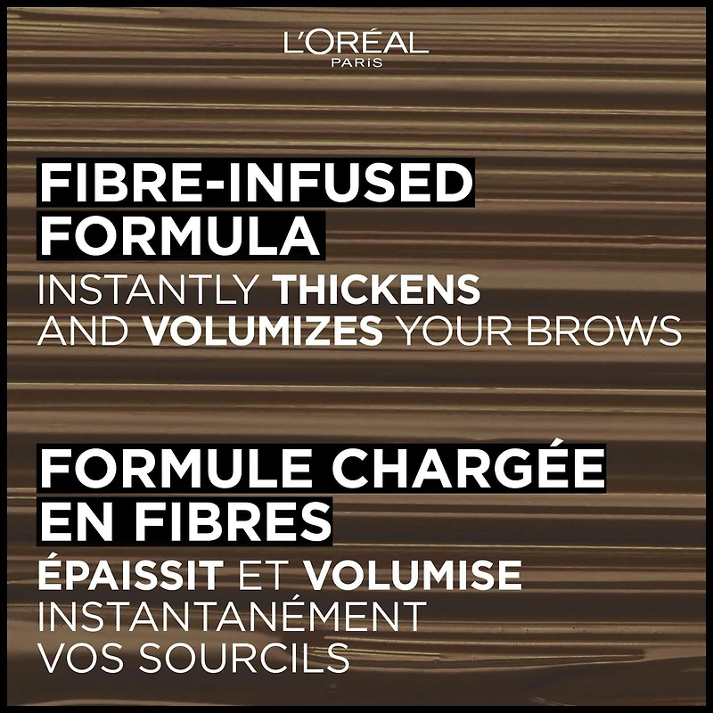 L'Oréal Paris Infallible 24H Mascara Volumisant pour Sourcils, 4 mL Mascara pour Sourcils Longue Tenue
